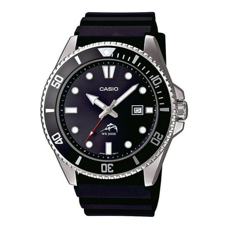 product image of Casio MDV106-1AV Men's Duro 200M Black Resin Band Black Dial Analog Dive Watch