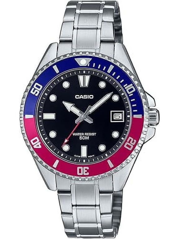 MDV10D-1A3V Unisex Dive Inspired 38 mm Stainless Steel Black Dial Sports Watch