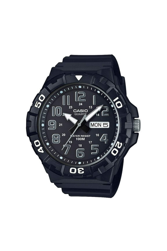 MRW-210H-1 Original Black X-Large Dial Analog Mens Watch 100m WR MRW-210