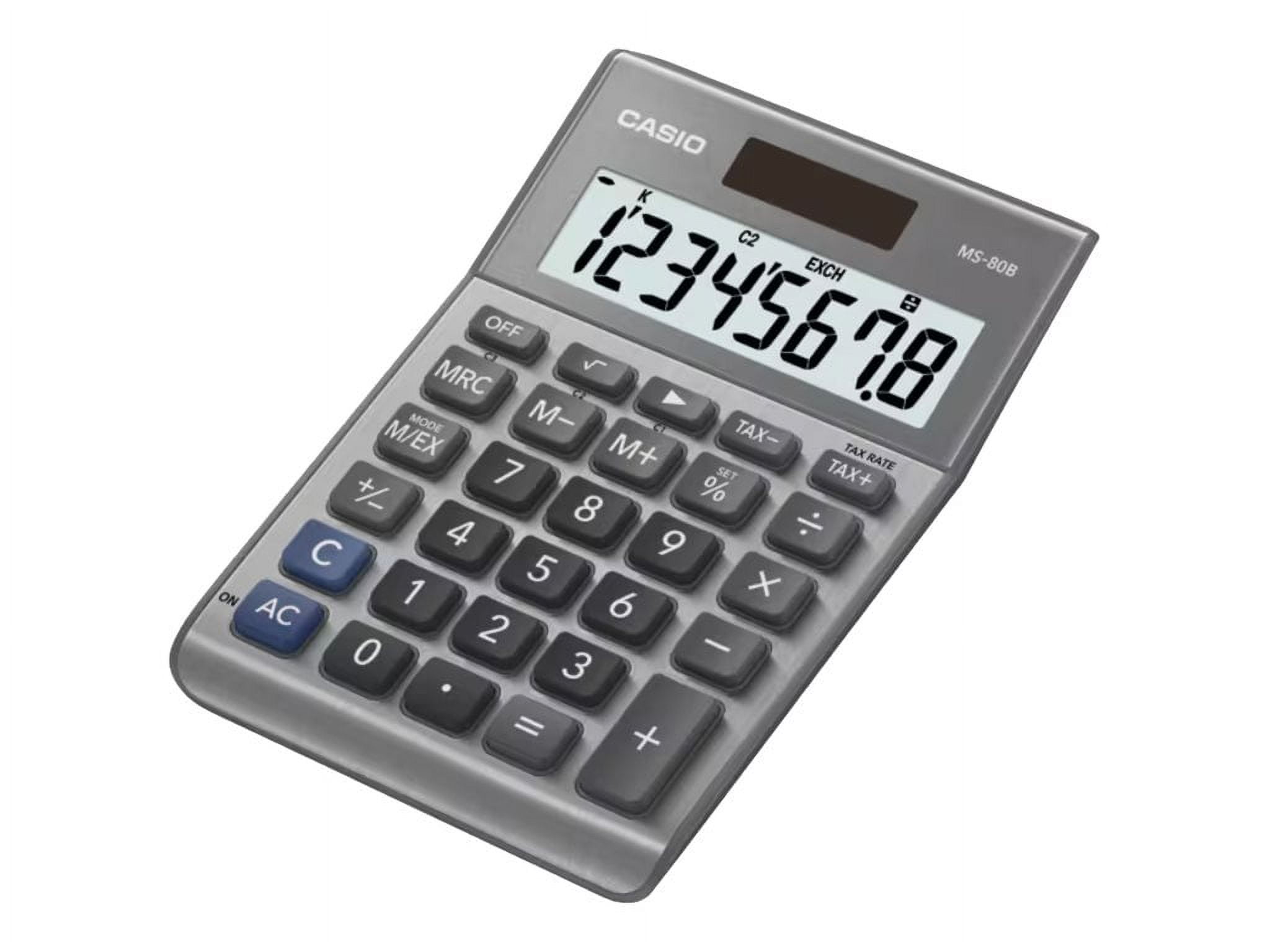 Casio MS-80B 8 Digit Desktop Calculator in Silver