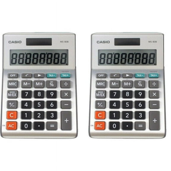 Casio MS-80B Standard Function Desktop Calculator / 5 Pack