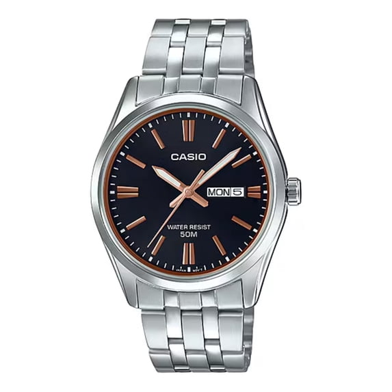 Casio Men’s Stainless Steel Analog Watch Black Dial - MTP-1335D-1A2V
