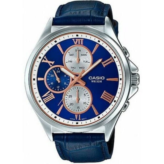 Casio MTP-E316L-2A2 Men's Standard Analog Leather Band Watch