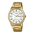 thumbnail image 1 of Casio MTP-V006G-7B Men's Gold Tone Stainless Steel Easy Reader White Dial Day Date Analog Dress Watch, 1 of 1