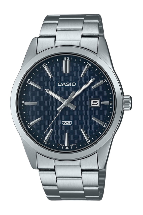 Men's Silver Wristwatch, Blue (MTP-VD03D-2A2UDF)