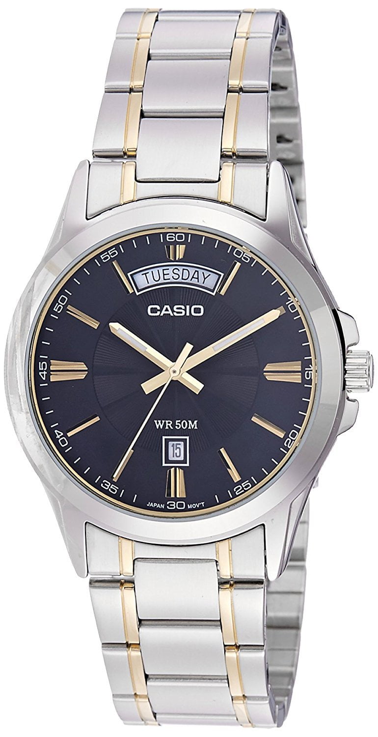 Casio MTP1381G-1A Men's Stainless Steel Classic Two Tone Black