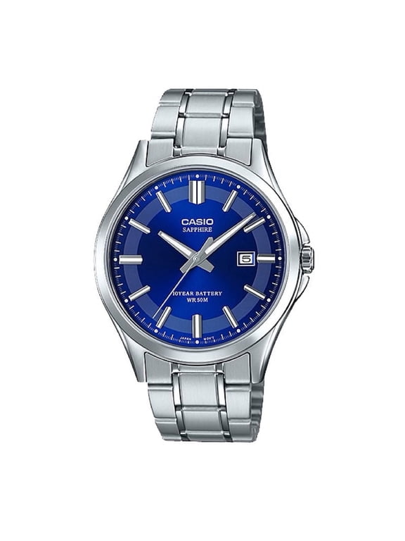 MTS100D-2A Men's Standard Analog Silver Stainless Steel Band Watch