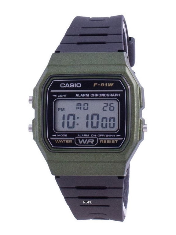 Men's 13 mm Silicone Classic Resin Wristwatch, Green
