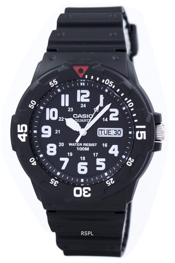 Men's 18 mm Quartz Analog Black Resin Strap Watch, MRW-200H-1BVDF