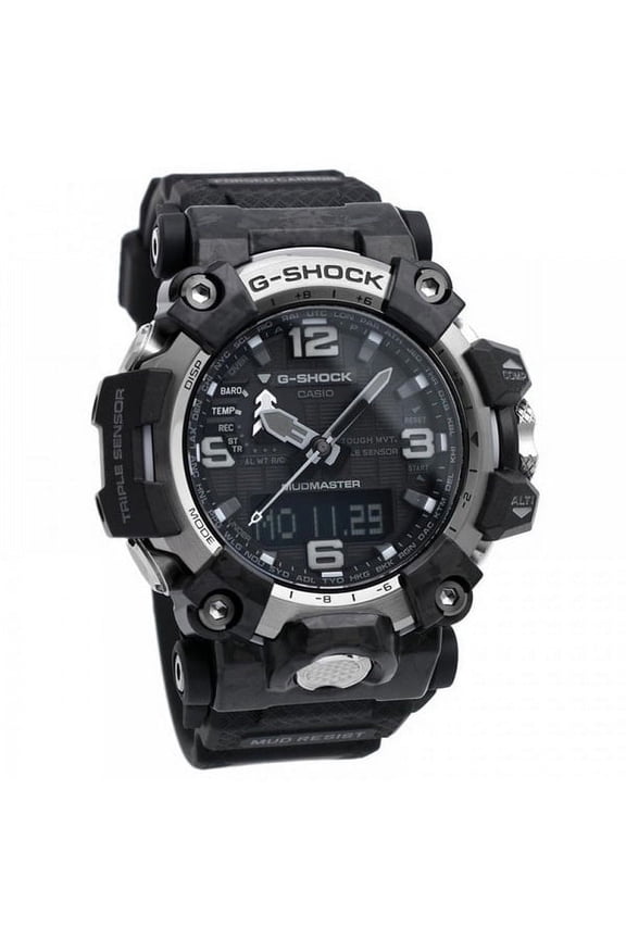 Men's 26 mm Mudmaster Analog Digital Solar Powered Wristwatch, Black