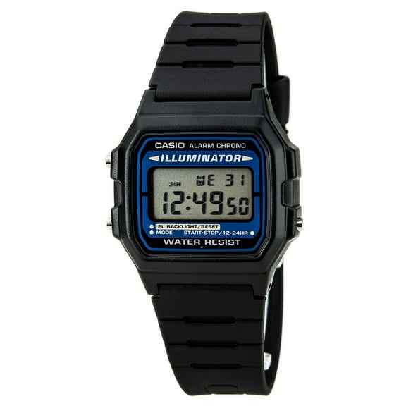 Casio Men's 35mm Resin Digital Sport Wristwatch, Black, (F105W-1A)
