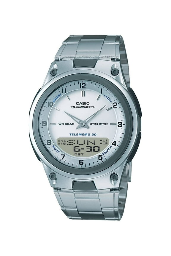 Men's AW80D-7A Sports Chronograph Alarm 10-Year Battery Databank Watch