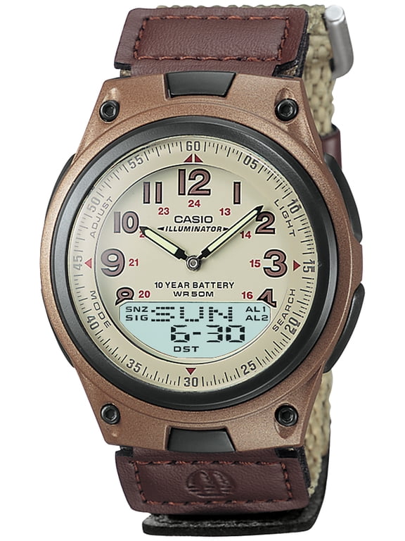 Men's AW80V-5BV World Time DataBank 10-Year-Battery Watch