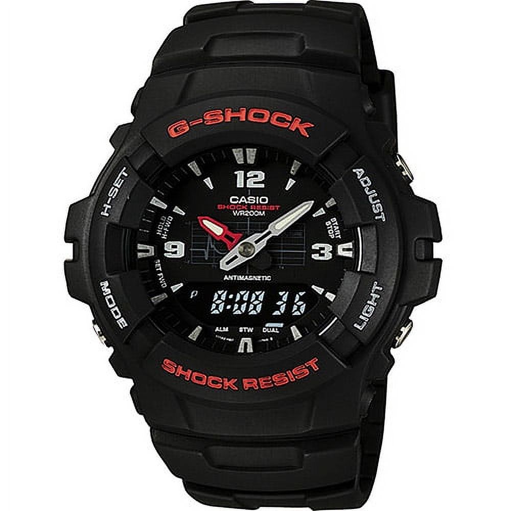 Casio Men's Analog-Digital Black and Red G-Shock Watch G100-1BV - image 1 of 4