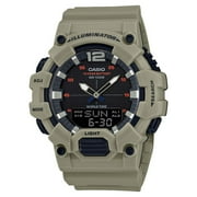 Casio Men's Analog-Digital World Time Watch, Beige - HDC700-3A3V