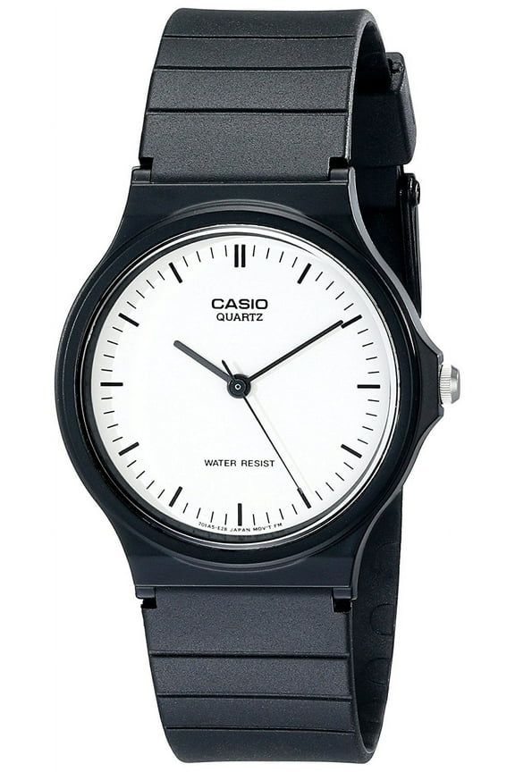 Men's Analog Quartz Black Resin Watch MQ24-7E