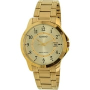 Casio Mens Analog Quartz Gold Tone Stainless Steel Watch MTPV004G-9B
