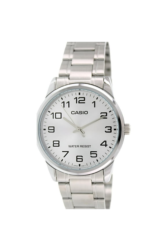 Men's Analog Quartz Silver Stainless Steel Watch MTP-V001D-7B
