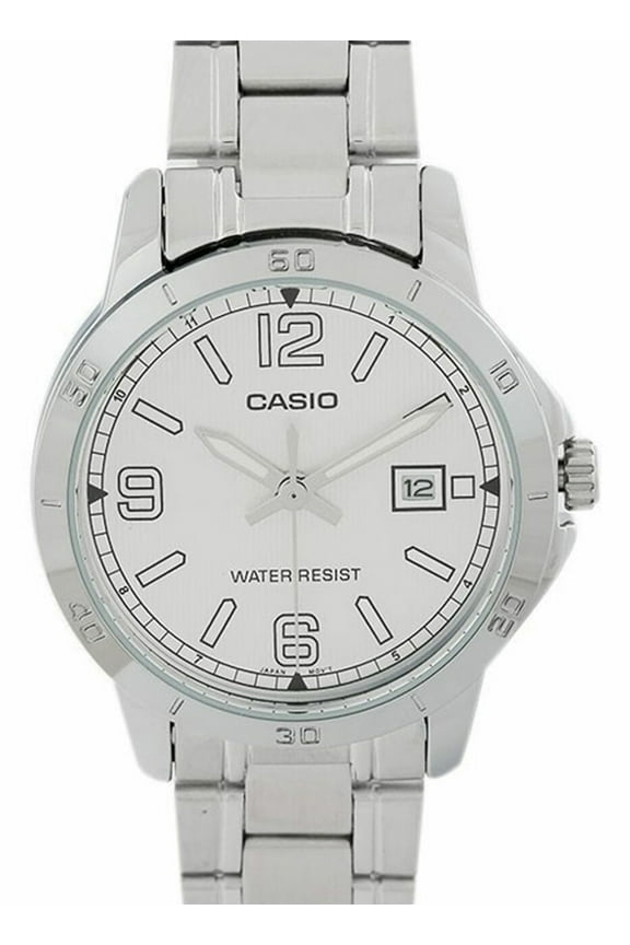 Mens Silver Dial Stainless Steel Bracelet Watch - LTP-V004D-7B2UDF