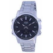 Casio Mens Black Dial Analog Digital Stainless Steel Watch - AMW-880D-1AVDF