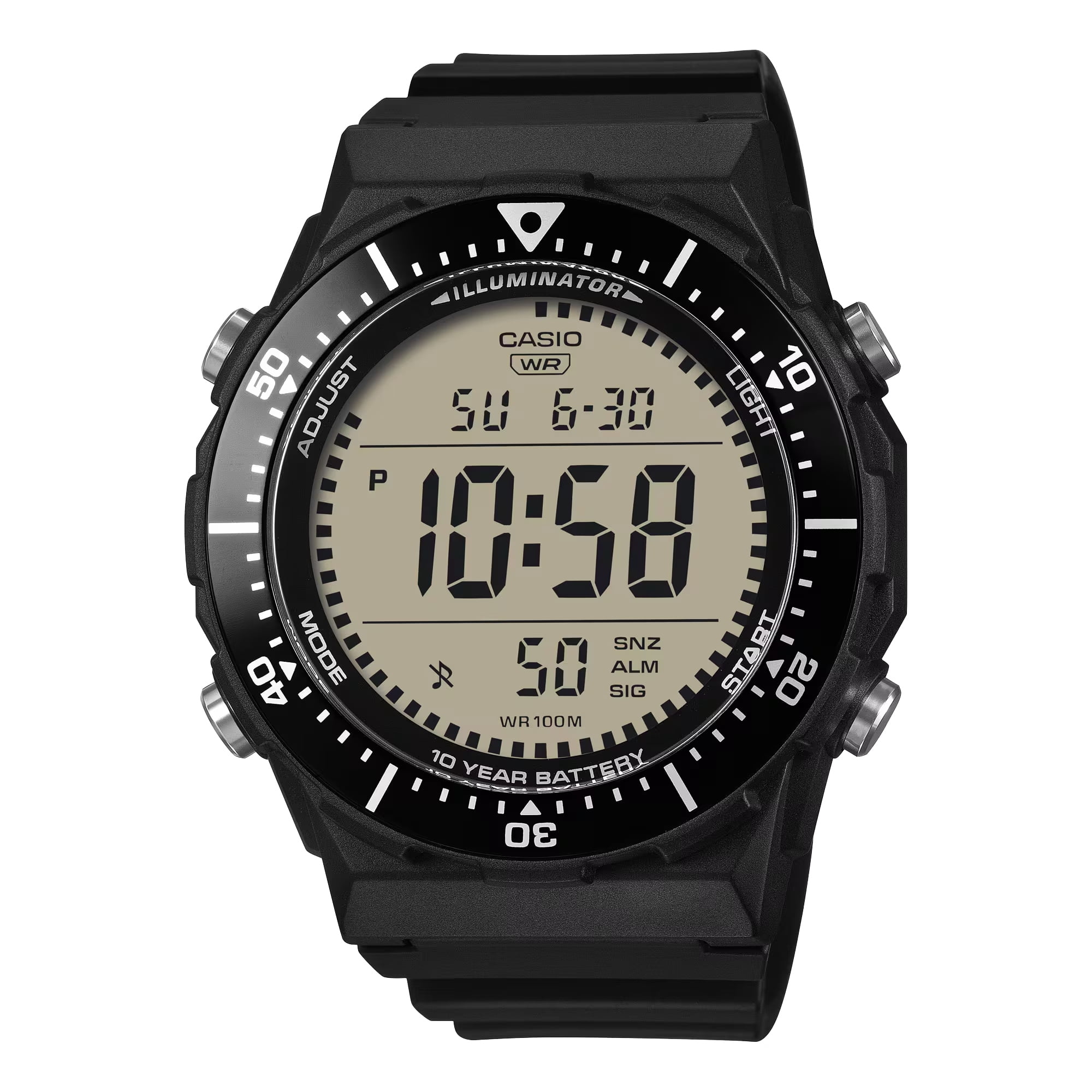 Casio Men’s Black Digital Watch with Gray Dial - AE-1700H-1AVCF