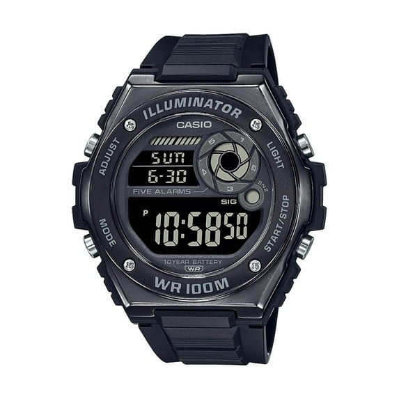 Casio Men's Black IP Bezel Digital Sport Watch MWD-100HB-1BV
