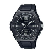 Casio Mens Black Metal Bezel Analog Watch MWA-100HB-1AV