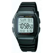 Casio Mens Black Sport Digital Watch with Resin Strap W96H-1BV