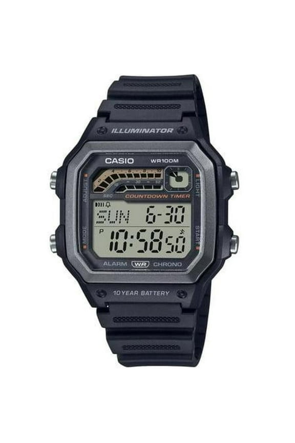 Men's Black Sports Timer Digital Watch WS1600H-1AV