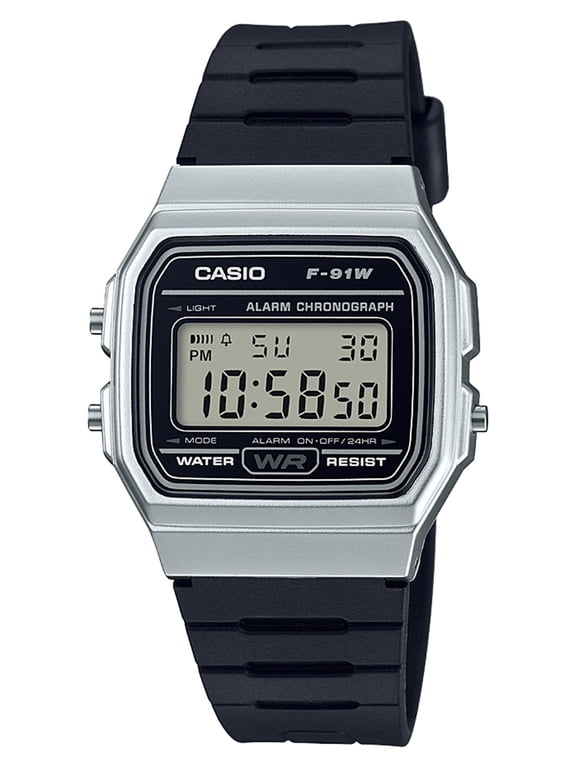 Men's Black and Silver Classic Digital Watch F91WM-7A