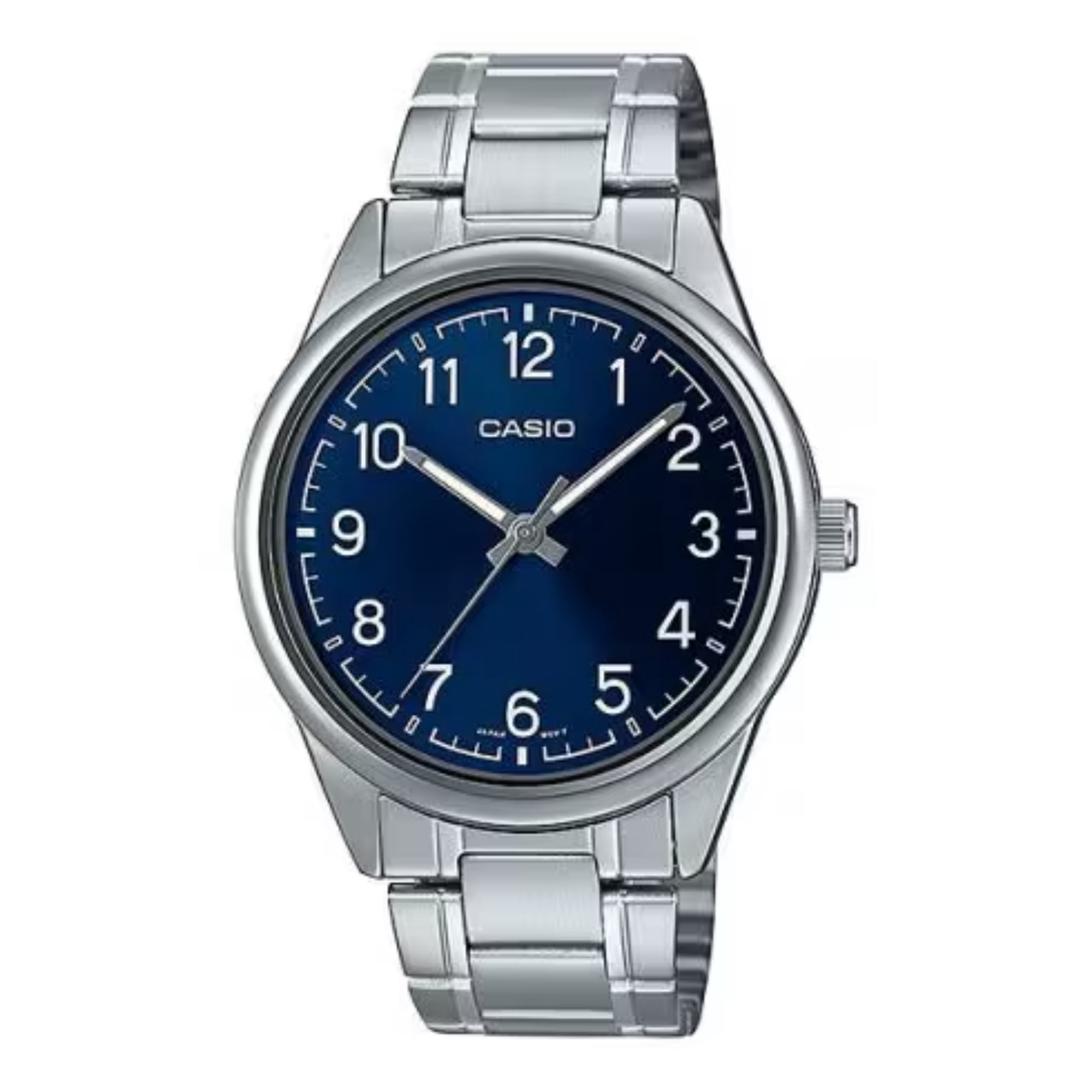 Casio Men’s Blue Dial Analog Watch with Stainless Steel Bracelet - MTP-V005D-2B4UDF