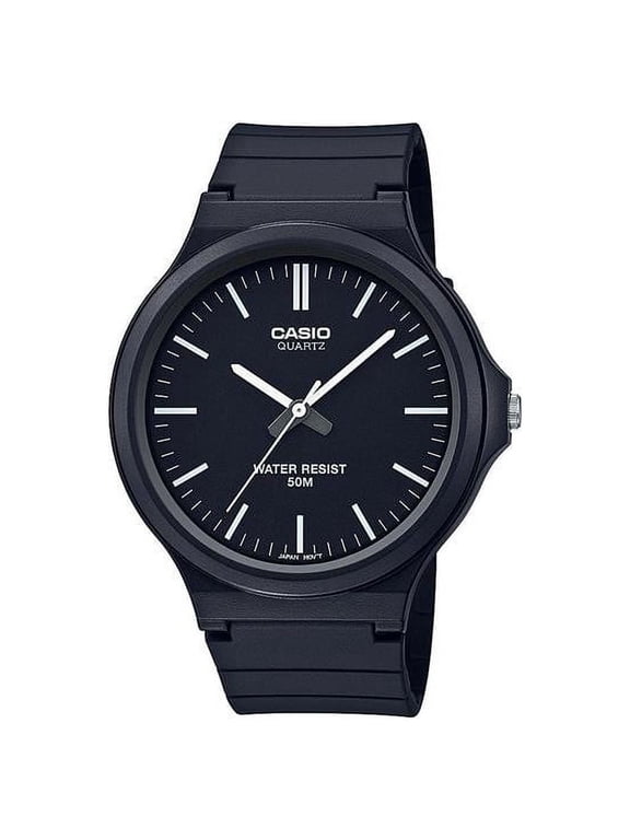 Men's Classic Analog Watch, Black/White Accents - MW240-1EV