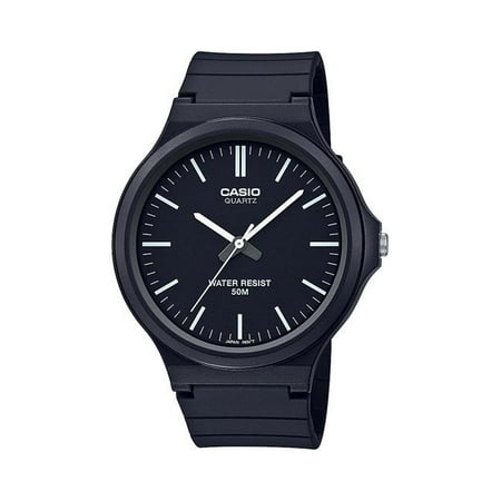 Casio Men's Classic Analog Watch, Black/White Accents - MW240-1EV