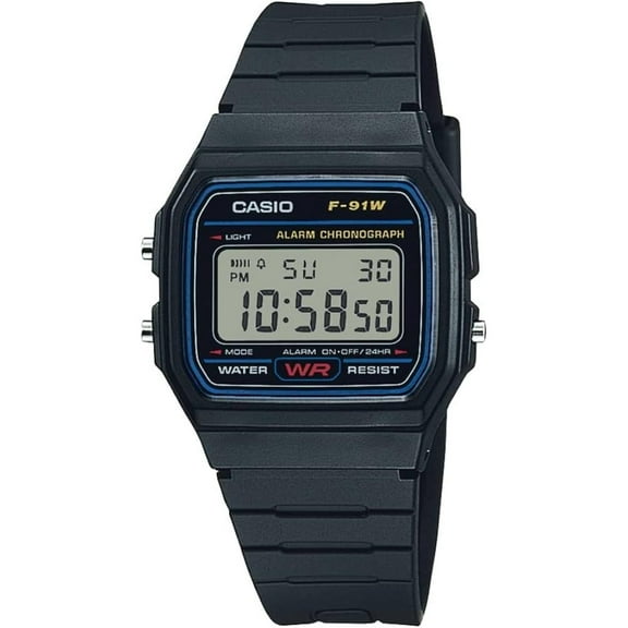 Casio Men's Classic Sport Watch with Black Resin Strap, Alarm, Stopwatch, and Night Light