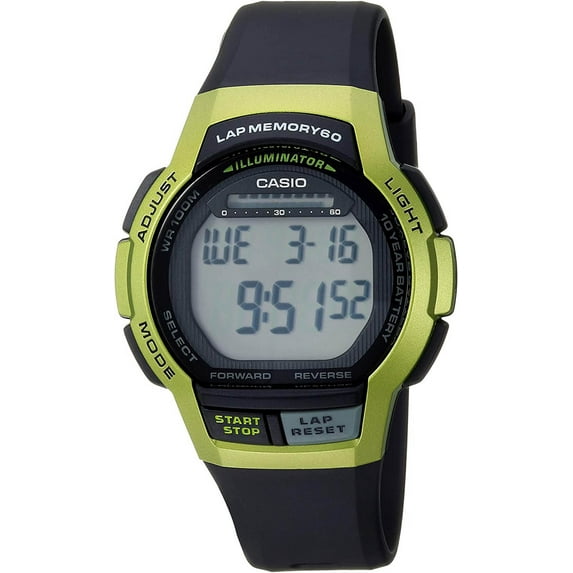 Casio Men's Classic Digital Quartz 100m Black Resin Watch WS1000H-3AV