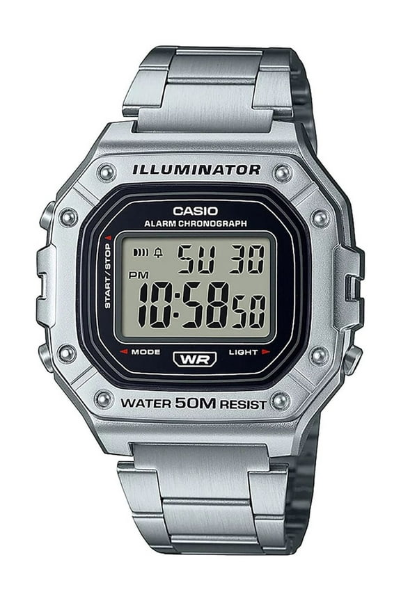 Men's Classic Digital Quartz Resin/Stainless Steel Watch W218HD-1AV