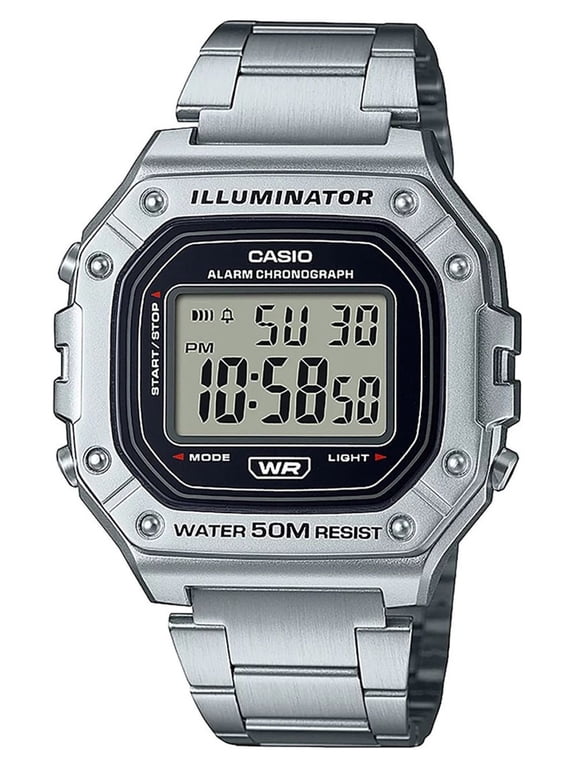 Men's Classic Digital Quartz Resin/Stainless Steel Watch W218HD-1AV