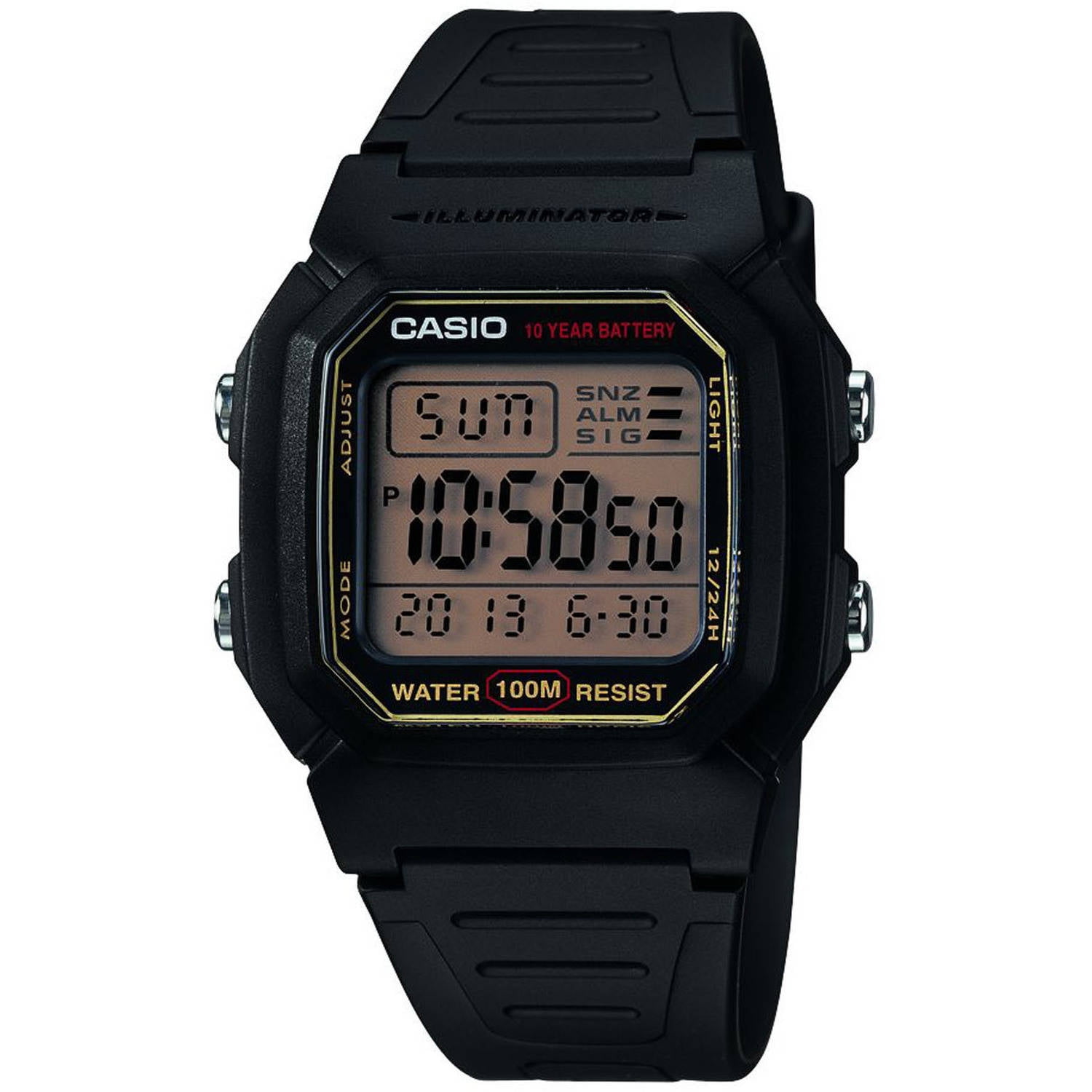 Casio Men s Classic Digital Watch Black Resin Strap W 800HG 9AVCF