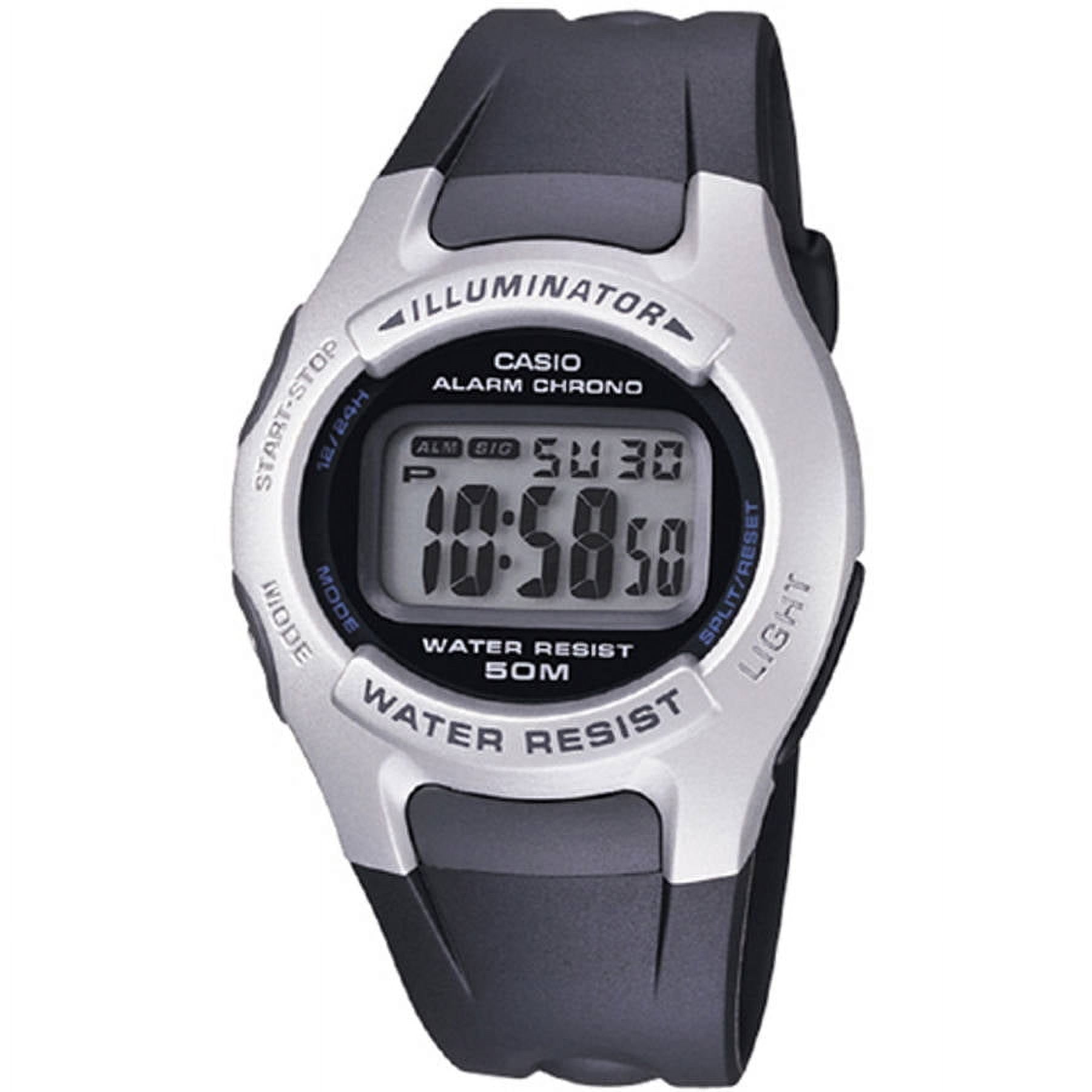 Casio Men's Classic Digital Watch, Black Resin Strap