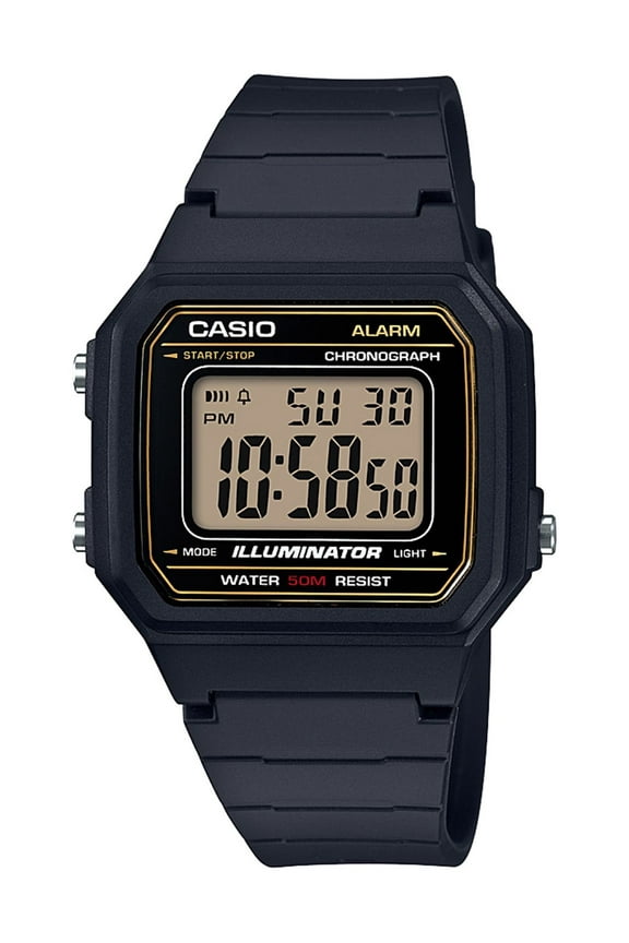 Men's Classic Digital Watch with Black Resin Strap W217H-9AV