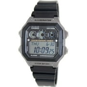 Casio Mens Classic Digital Watch with Black Resin Strap with Grey Accents