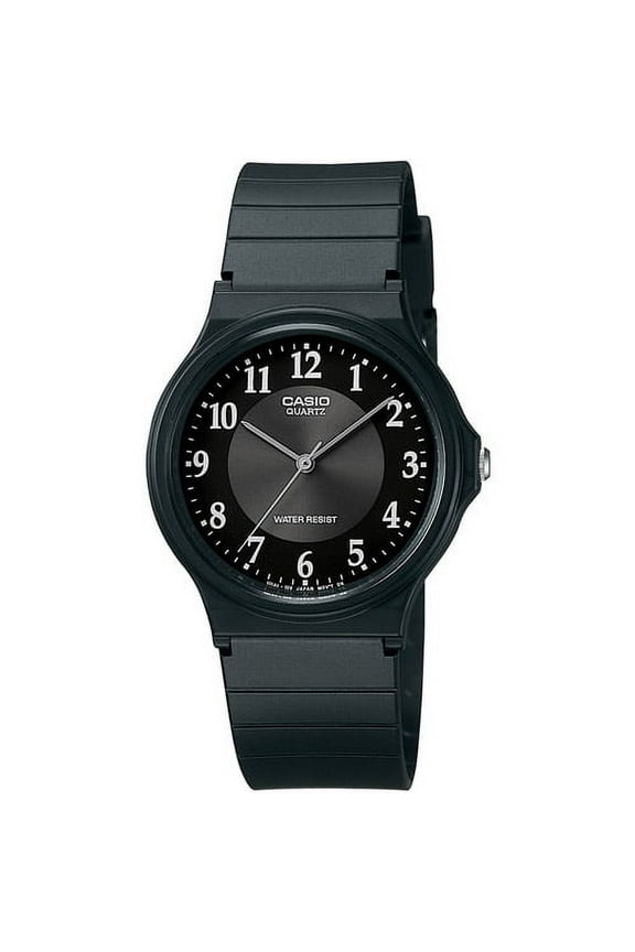 Men's Classic Resin Analog Watch, Black Dial