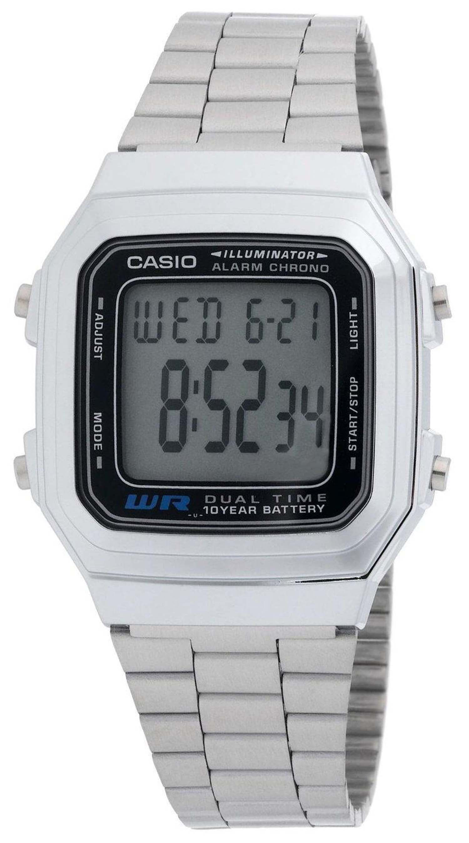 påske økologisk Hysterisk morsom Casio Men's Classic Stainless Steel Digital Watch A178WA-1A - Walmart.com