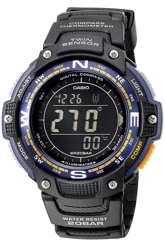 Men's Classic Twin Sensor Digital Compass Watch SGW100-2BCF
