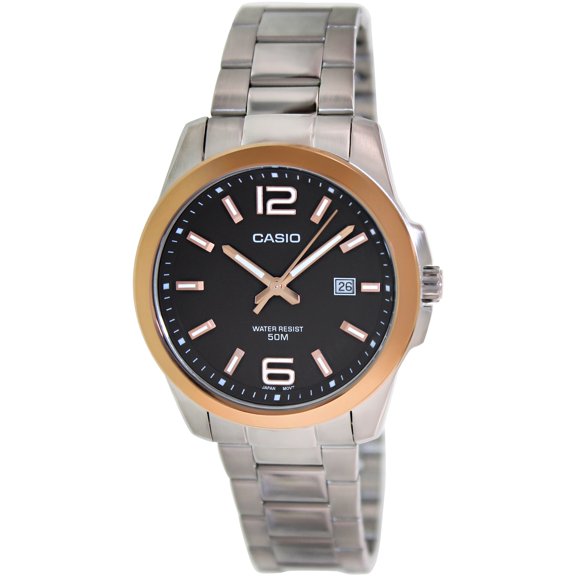 Casio Men's Core MTP1296D-1AV Silver Stainless-Steel Quartz Dress Watch