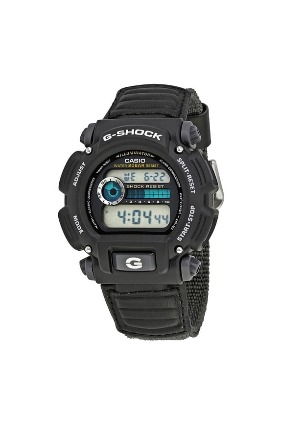 Casio Men's Digital Black and Grey Nylon Strap G-Shock Watch DW9052V-1