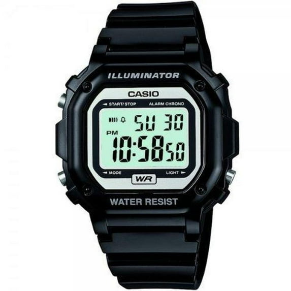 Casio Men's Digital Illuminator Sport Watch, Black Resin F108WHC-1ACF