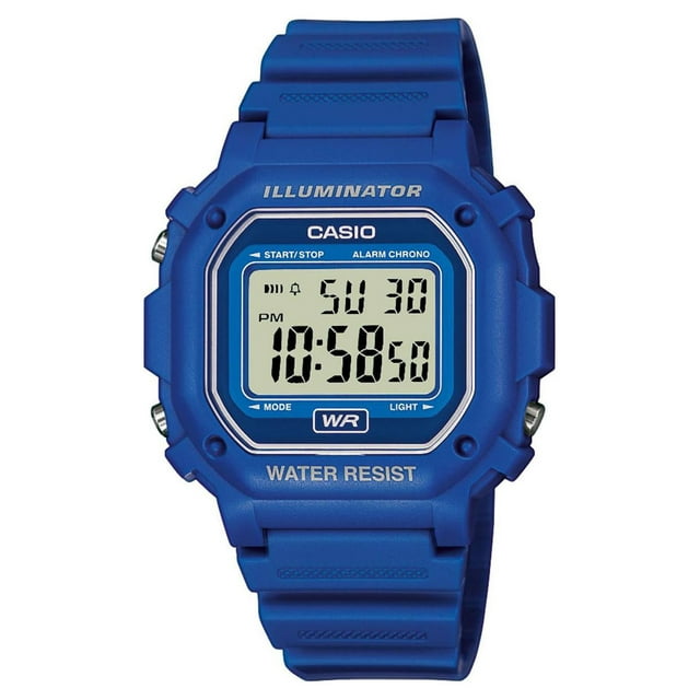 Casio Men's Digital Illuminator Sport Watch, Blue Resin F108WH-2ACF