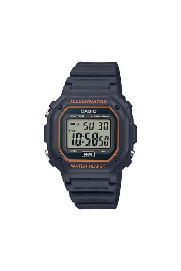 Men's Digital Illuminator Sport Watch, Gray Resin F108WH-8A2