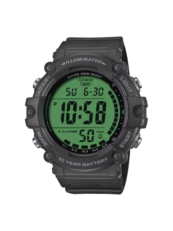 Mens Digital Sport Watch with Green Dial - AE-1500WHC-1AV